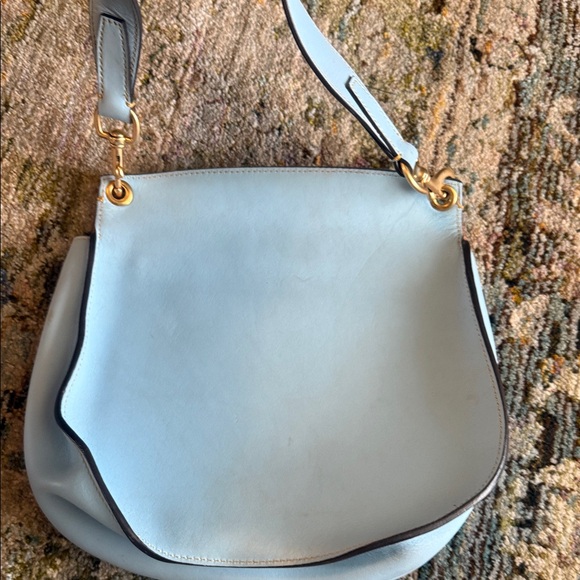 Dooney & Bourke Light Blue and Tan Shoulder Bag - Picture 6 of 6